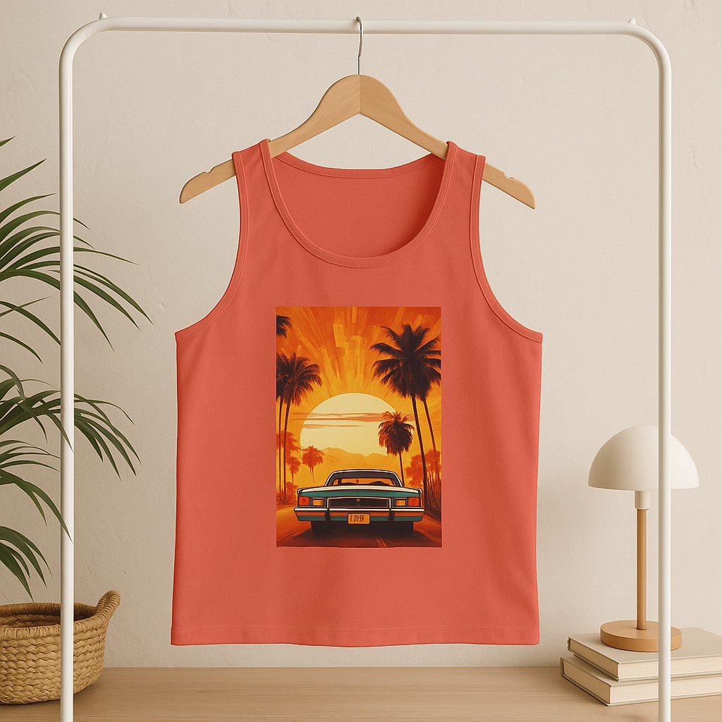 ๐
Retro Sunset Drive โ Menโs Premium Tank Top