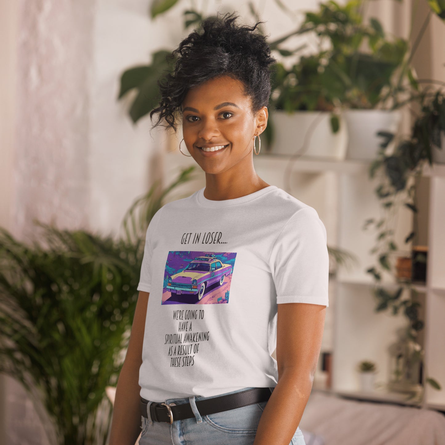 π "Get In Loser... We're Going to Have a Spiritual Awakening" β 12 Step Retro Tee π«