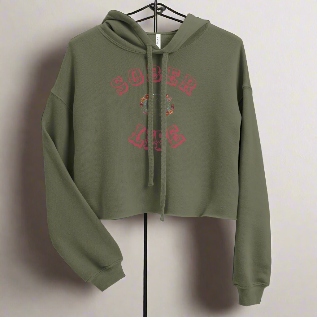 π€ Sober Life Cropped Hoodie β Midnight Rebel Edition