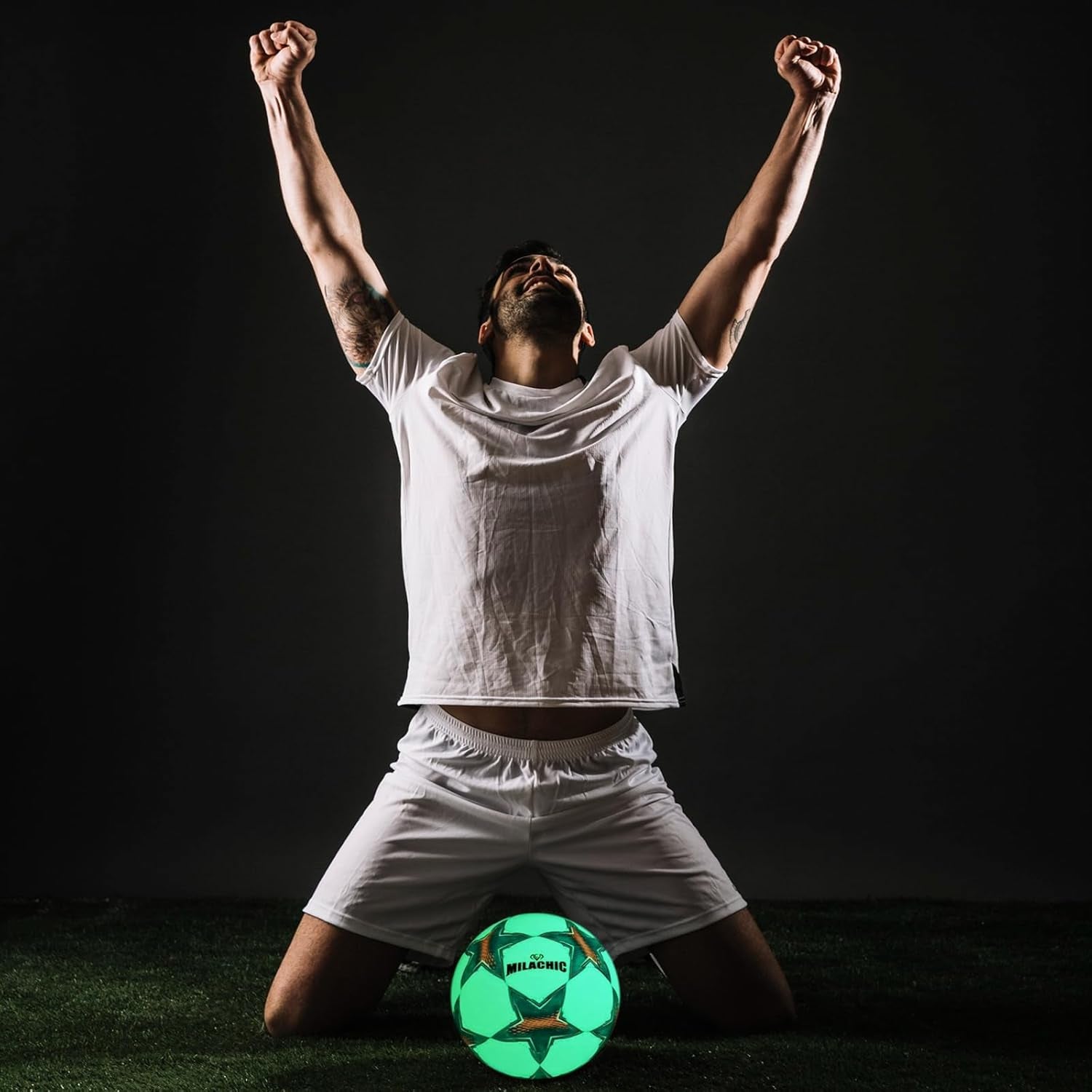 Soccer Ball,  Holographic Soccer Ball Reflective Soccer Gifts for Boys, Girls, Men, Women Indoor-Outdoor Soccer Training