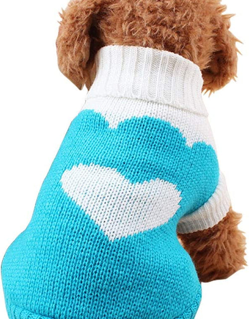 Load image into Gallery viewer, Pet Dog Sweaters Classic Knitwear Turtleneck Winter Warm Puppy Clothing Cute Strawberry and Heart Doggie Sweater
