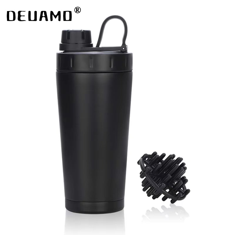 Logo Custom Protein Shaker Bottle Stainless Steel Water Cup Double Wall Vacuum Insulated Bottle Leak Proof Sport Drinkware 20Oz