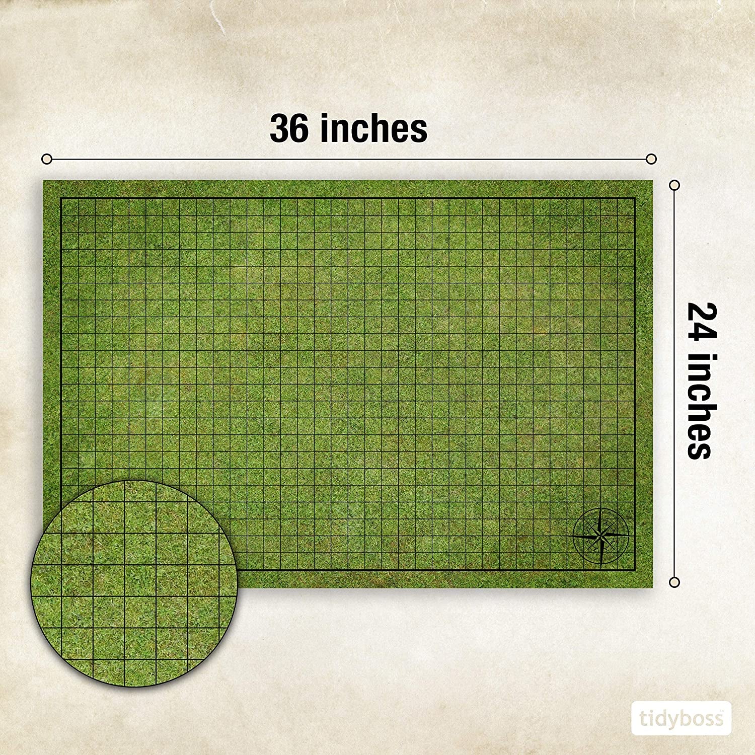 Dungeons and Dragons Starter Set | 3 X Double Sides 24X 36 Game Grid Mat | 6 Terrains Includes Dry Erase Markers, Eraser, Dice and Clips