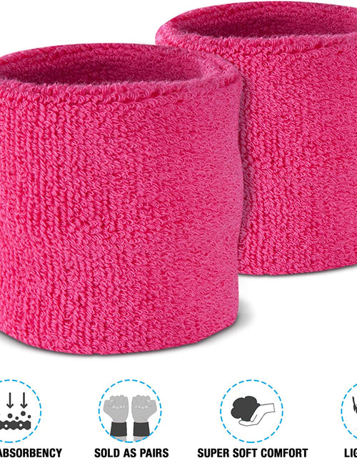 Load image into Gallery viewer, Sweatbands (Headband Wristband Set) - Terry Cloth Athletic Sweat Bands for Basketball, Tennis, Working Out, Gym
