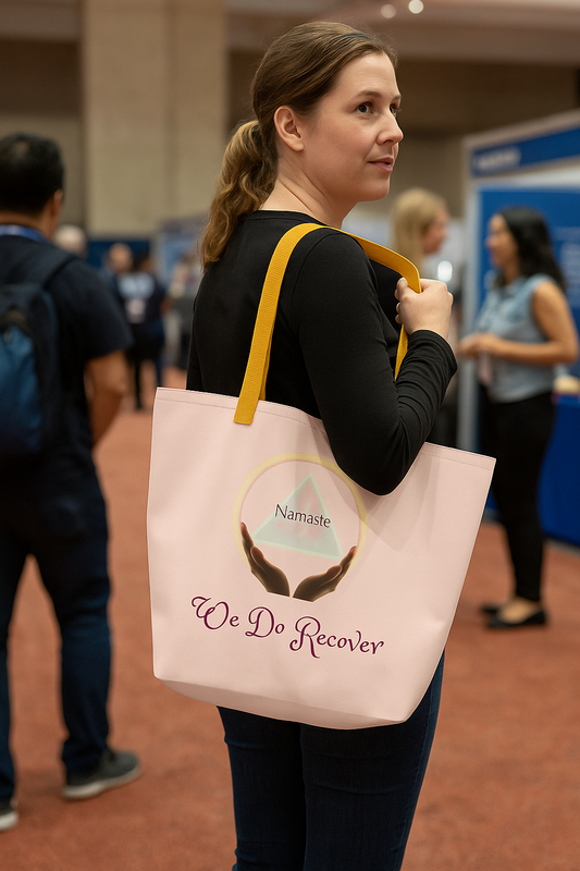🌈 We Do Recover – Namaste Tote Bag