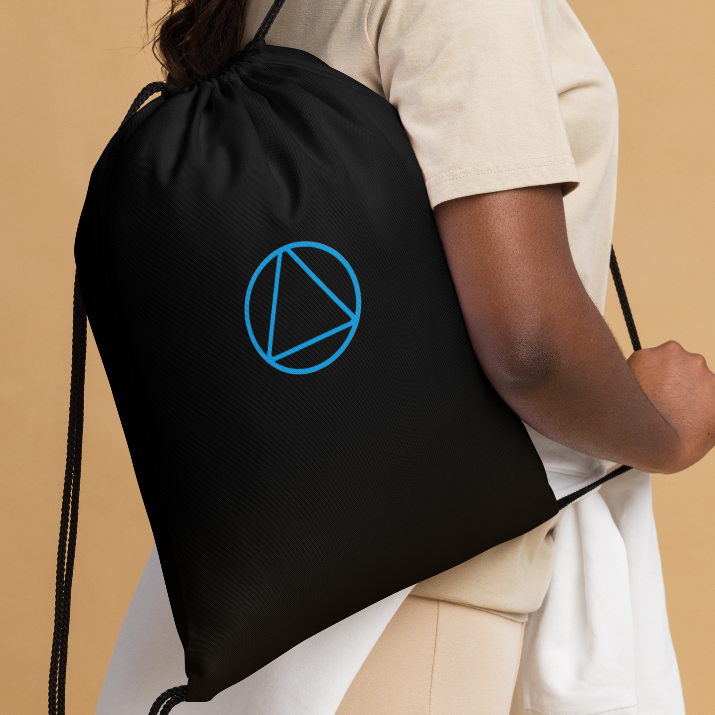 🤜💥🤛 Black & Blue Recovery - Drawstring Backpack