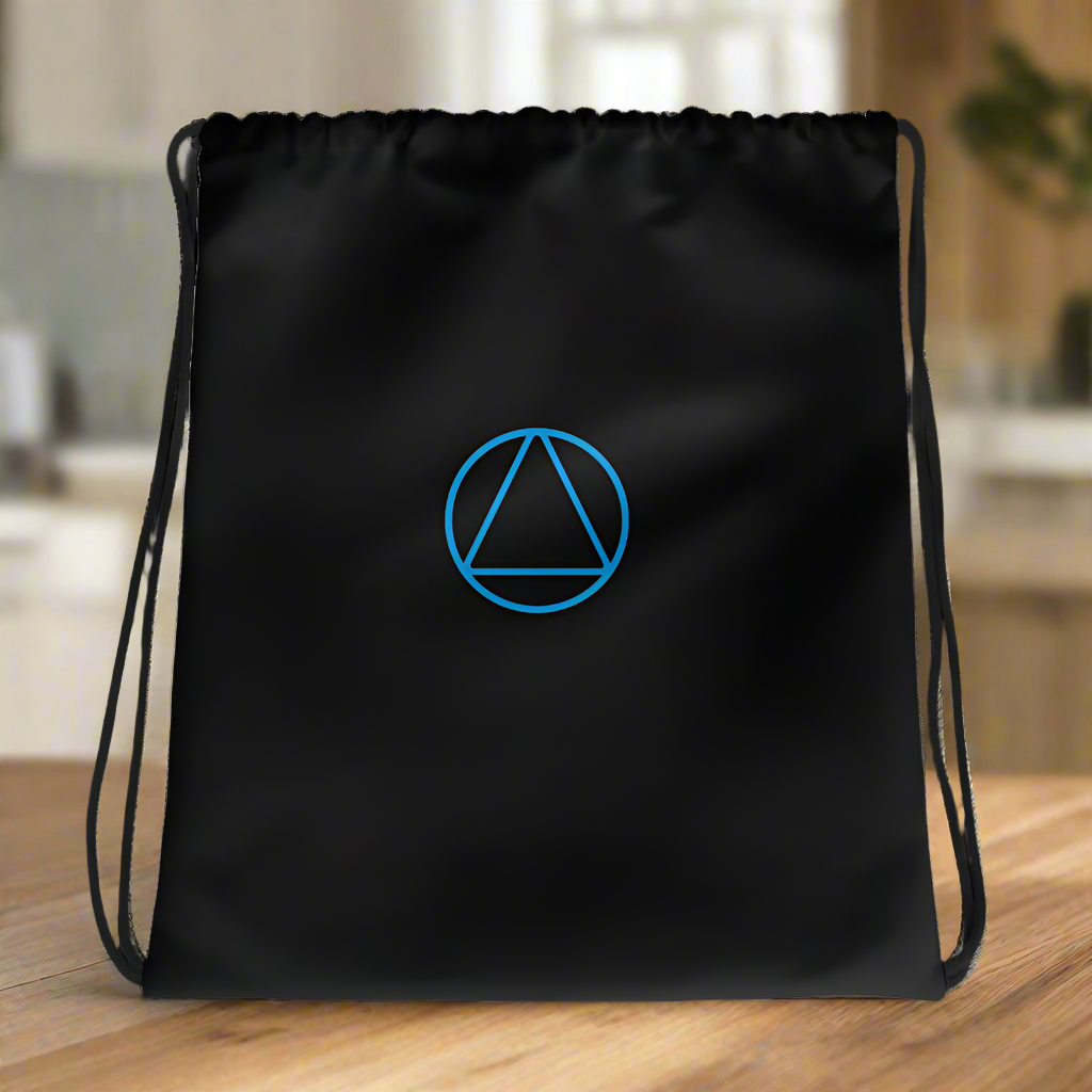 🤜💥🤛 Black & Blue Recovery - Drawstring Backpack