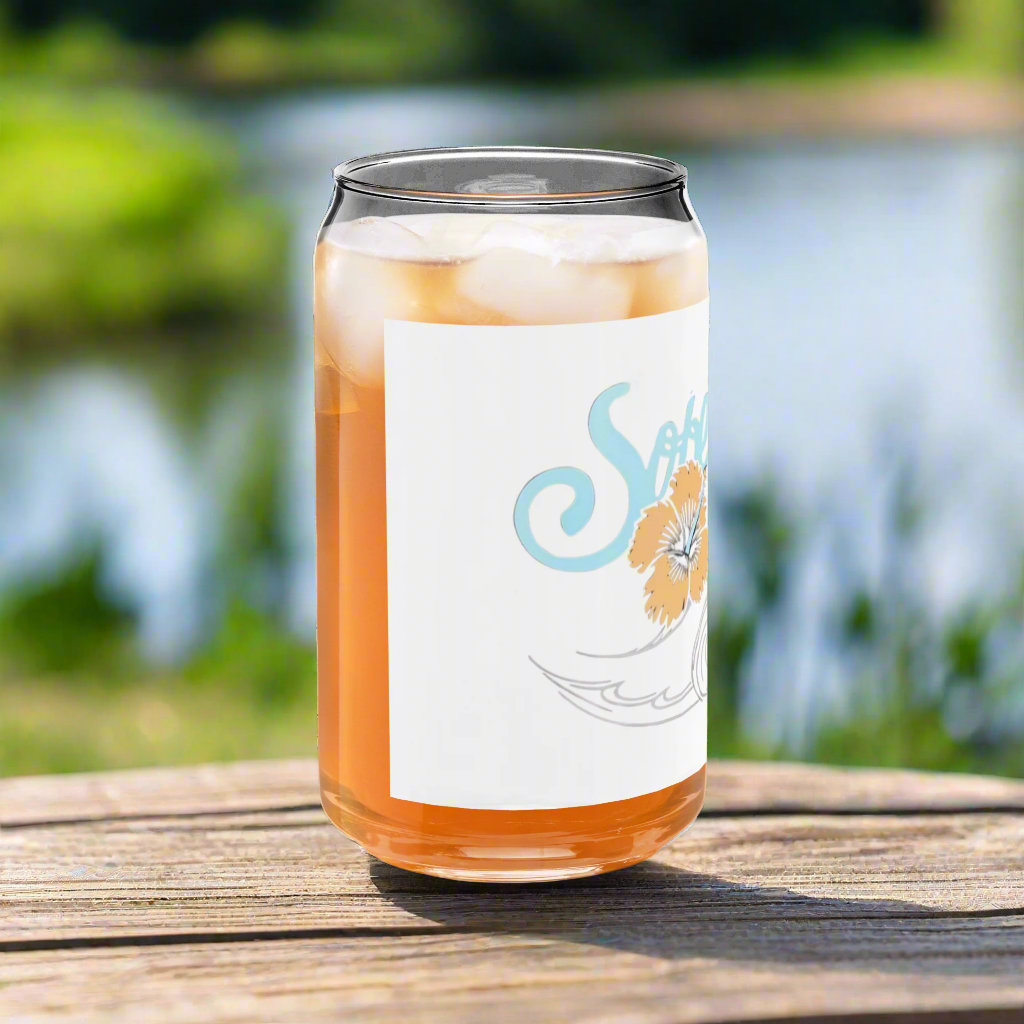 🌸 Sober Girl Summer – Can-Shaped Glass (16 oz)