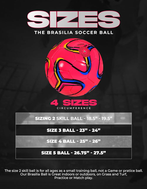 Load image into Gallery viewer, Brasilia Soccer Ball Size 2 &amp; Size 3 &amp; Size 4 &amp; Size 5 - Match Soccer Ball - 5 Colors - Kids, Youth &amp; Adult Soccer Players
