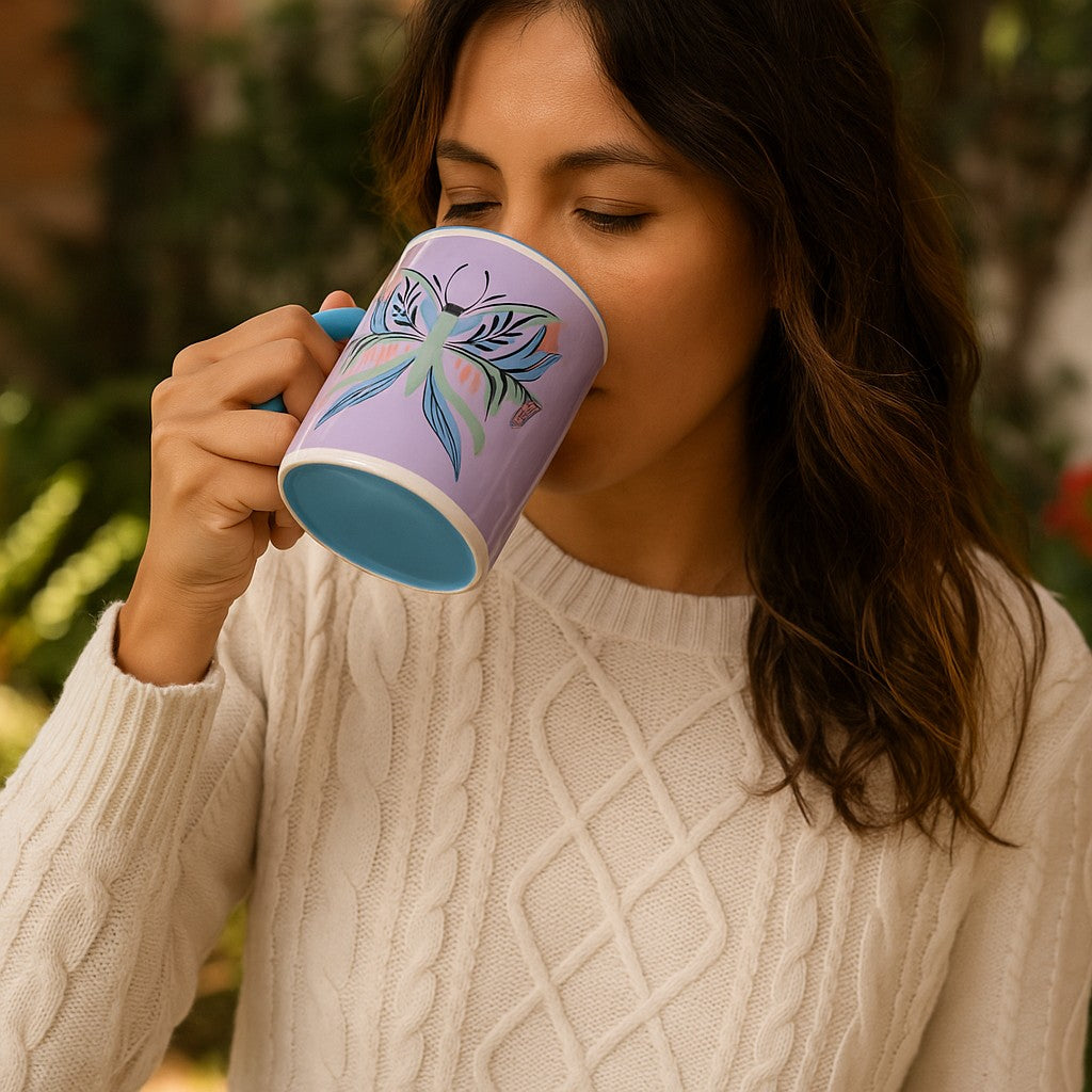 🦋 Bloom & Soar – Butterfly Moth Mug (11oz)