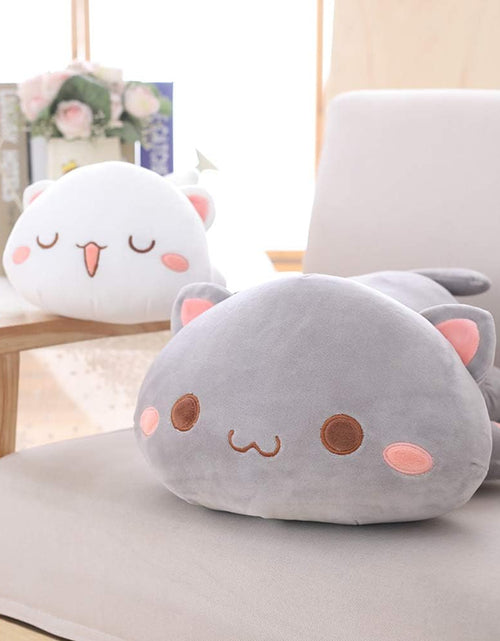 Load image into Gallery viewer, Cat Stuffed Animals, Soft Cat Plush Pillow Kitten Stuffed Animal Toy Gifts for Kids (Grey round Eyes, 19.6&quot;)
