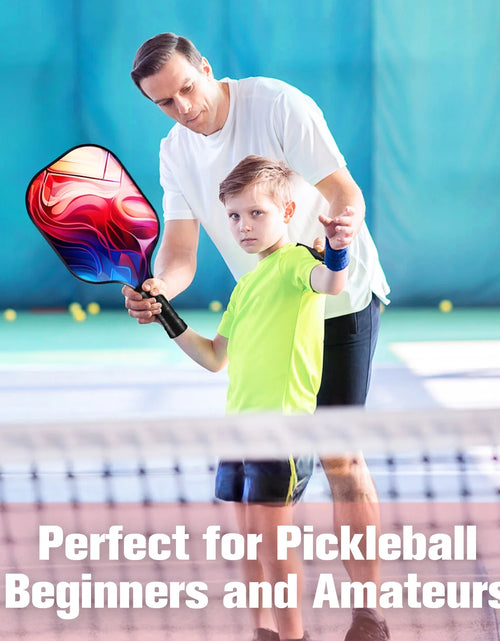 Load image into Gallery viewer, Pickleball Paddles Set of 4, with 4 Fiberglass Paddles, 4 Pickle-Ball , 4 Cooling Towel, 1 Pickleball Bag, PP Honeycomb Core Pickleball Equipment Is the Perfect Gift for Beginners &amp; Amateurs
