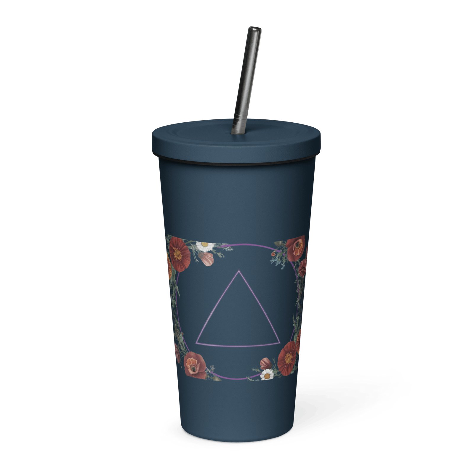 AA Flower Garland - Insulated tumbler with a straw