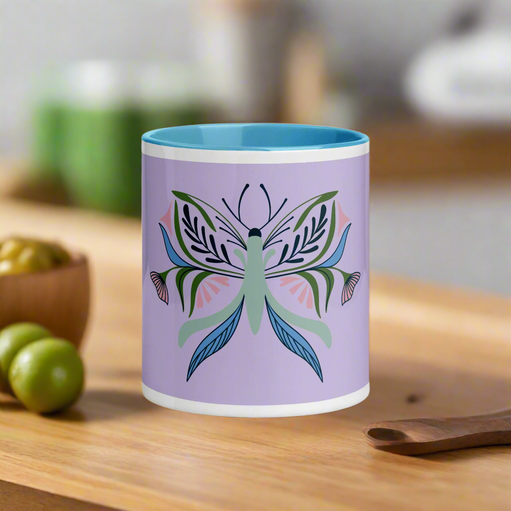 🦋 Bloom & Soar – Butterfly Moth Mug (11oz)